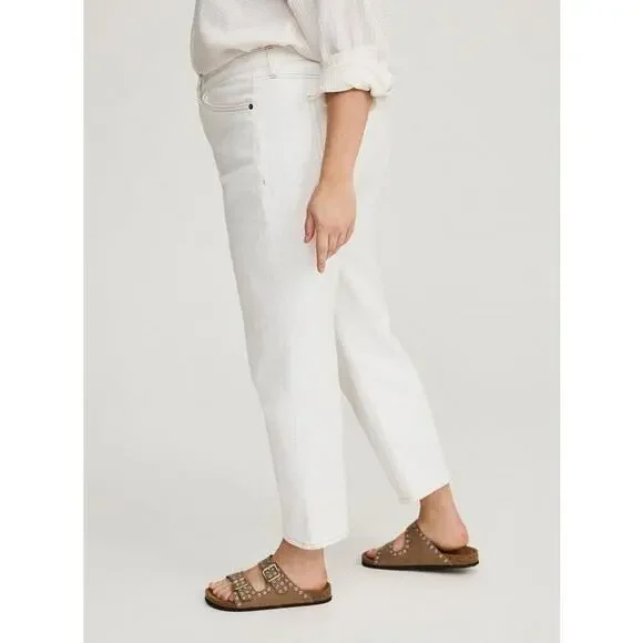 Torrid White High Rise Cropped Ankle Stretch Denim Jeans Size 18 NWOT - Picture 2 of 10